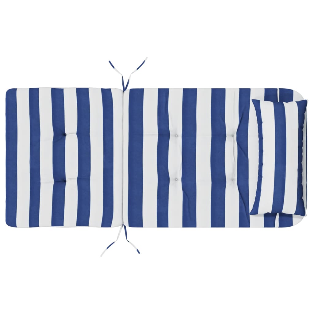 Cuscini Sedia Adirondack 2pz Strisce Bianche Blu Tessuto Oxford