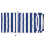 Cuscini Sedia Adirondack 2pz Strisce Bianche Blu Tessuto Oxford