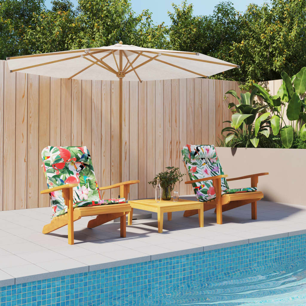 Cuscini per Sedia Adirondack 2pz Multicolore in Tessuto Oxford