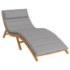 Cuscino per Lettino Grigio 180x60x4 cm in Tessuto Oxford