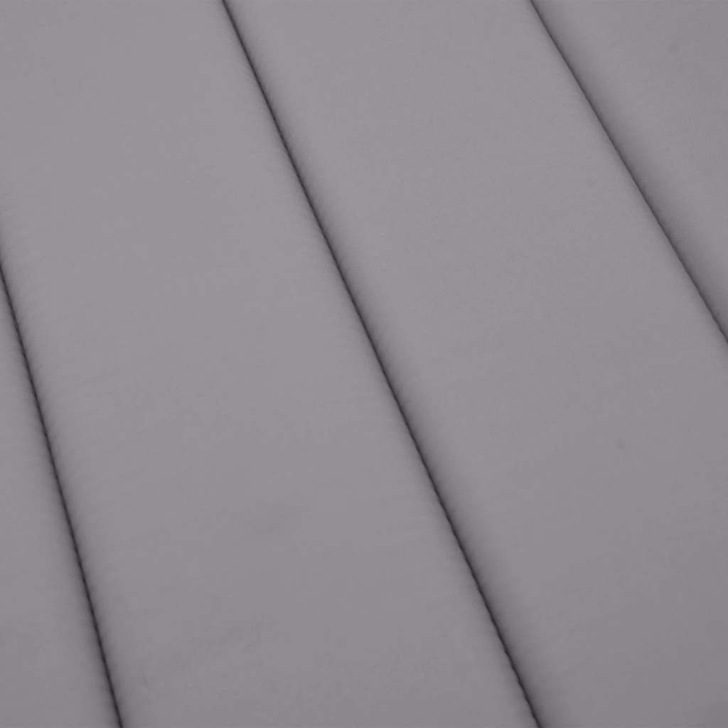 Cuscino per Lettino Grigio 180x60x4 cm in Tessuto Oxford