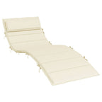 Cuscino per Lettino Crema 180x60x4 cm in Tessuto Oxford