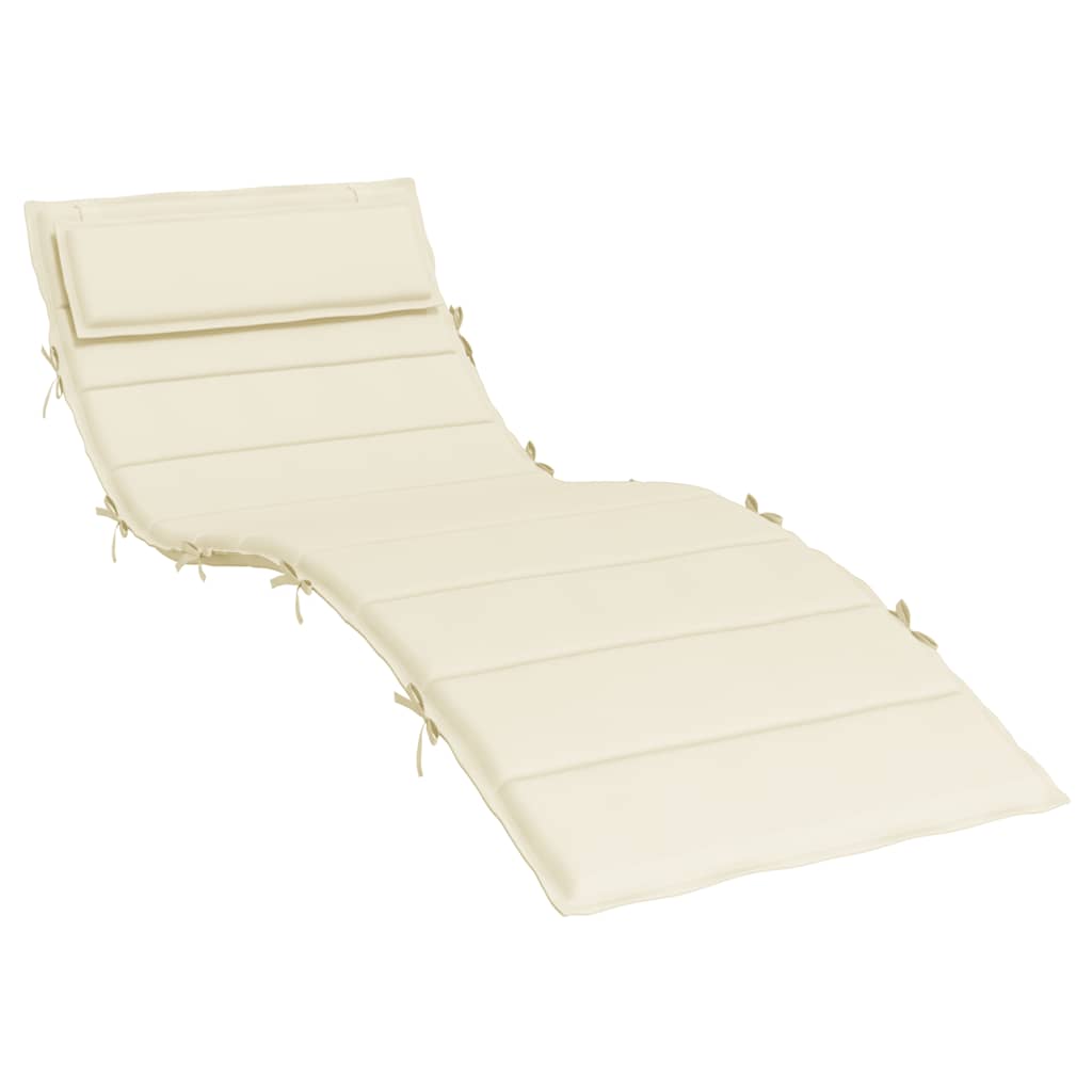 Cuscino per Lettino Crema 180x60x4 cm in Tessuto Oxford
