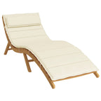 Cuscino per Lettino Crema 180x60x4 cm in Tessuto Oxford