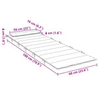 Cuscino per Lettino Crema 180x60x4 cm in Tessuto Oxford