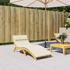 Cuscino per Lettino Crema 180x60x4 cm in Tessuto Oxford