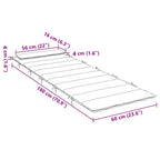 Cuscino per Lettino Tortora 180x60x4 cm in Tessuto Oxford