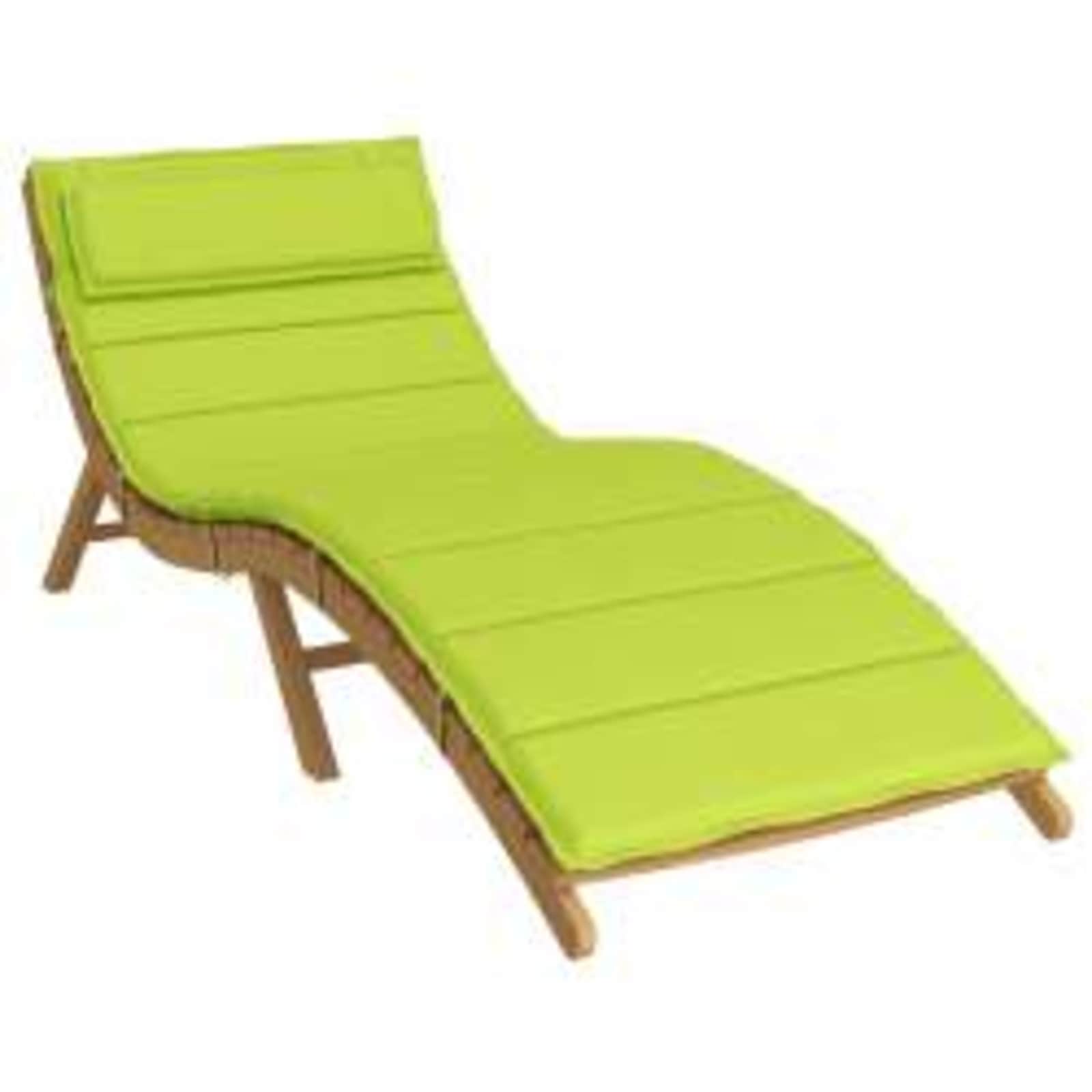 Cuscino per Lounger Sole Verde 178 x 60 x 4 cm Tessuto Oxford