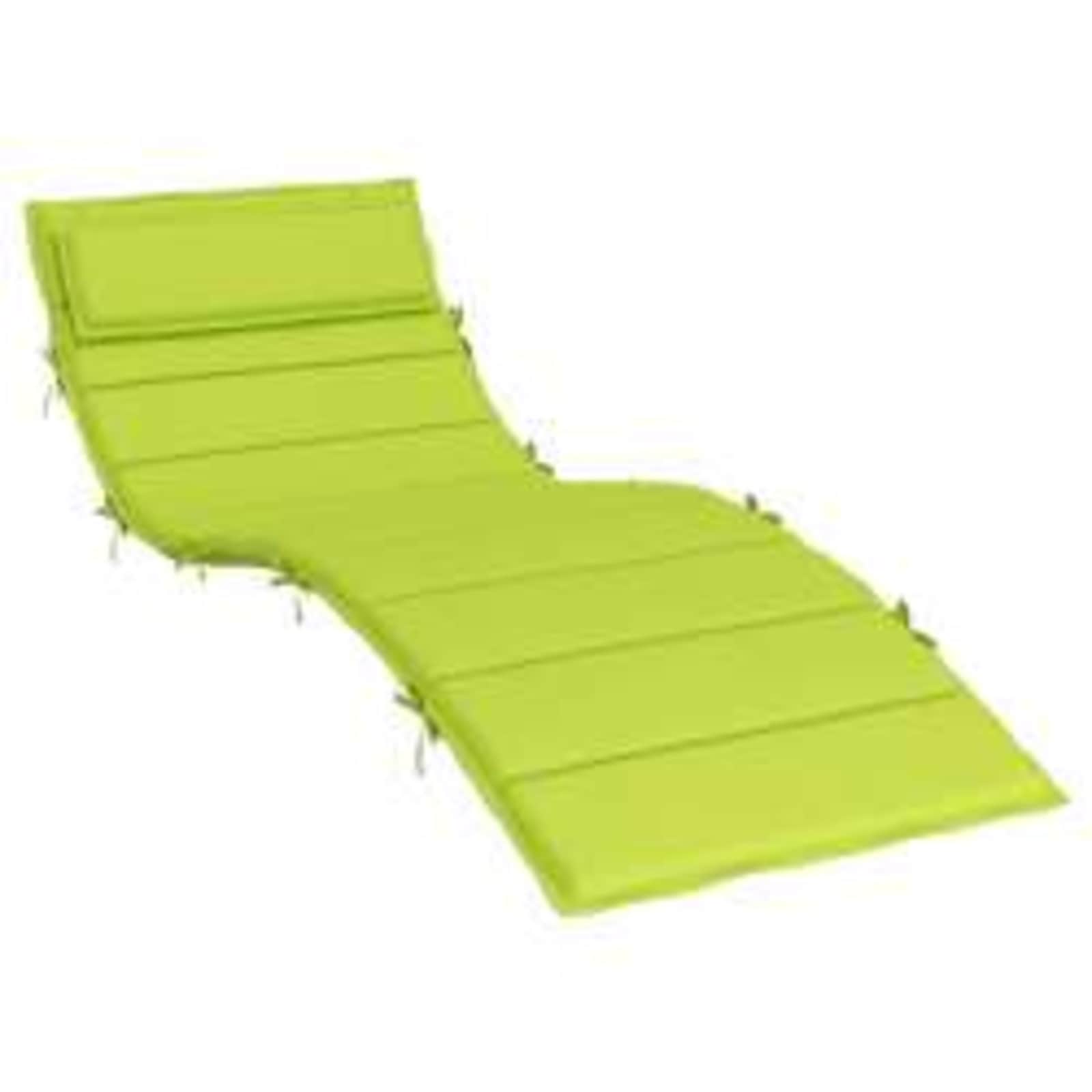 Cuscino per Lounger Sole Verde 178 x 60 x 4 cm Tessuto Oxford