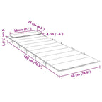 Cuscino per Lettino Righe Bianche e Blu 180x60x4 Tessuto Oxford