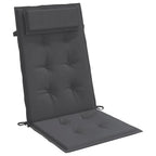 Cuscini per Sedia Schienale Alto 4 pz Antracite Tessuto Oxford