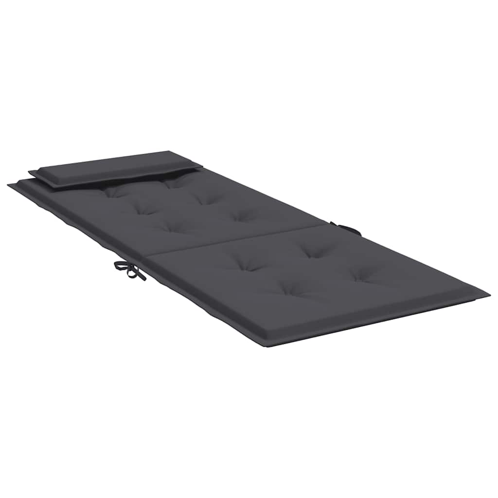 Cuscini per Sedia Schienale Alto 4 pz Antracite Tessuto Oxford