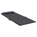 Cuscini per Sedia Schienale Alto 4 pz Antracite Tessuto Oxford