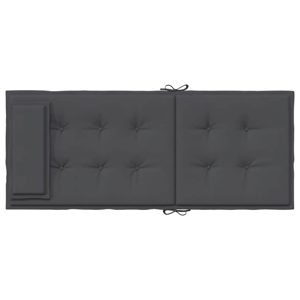 Cuscini per Sedia Schienale Alto 4 pz Antracite Tessuto Oxford