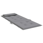 Cuscini per Sedia Schienale Alto 6 pz Grigio Tessuto Oxford