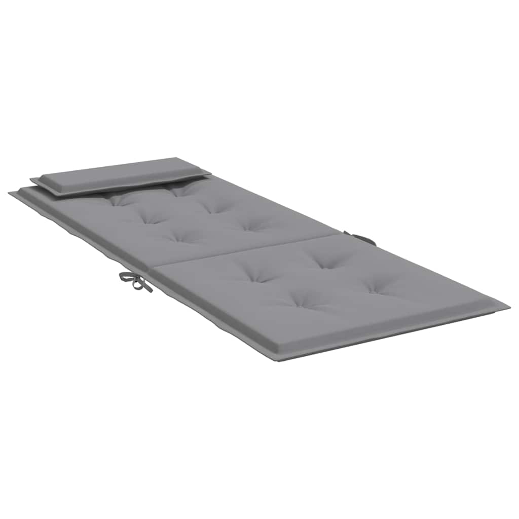 Cuscini per Sedia Schienale Alto 6 pz Grigio Tessuto Oxford