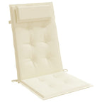 Cuscini per Sedia con Schienale Alto 6 pz Crema Tessuto Oxford