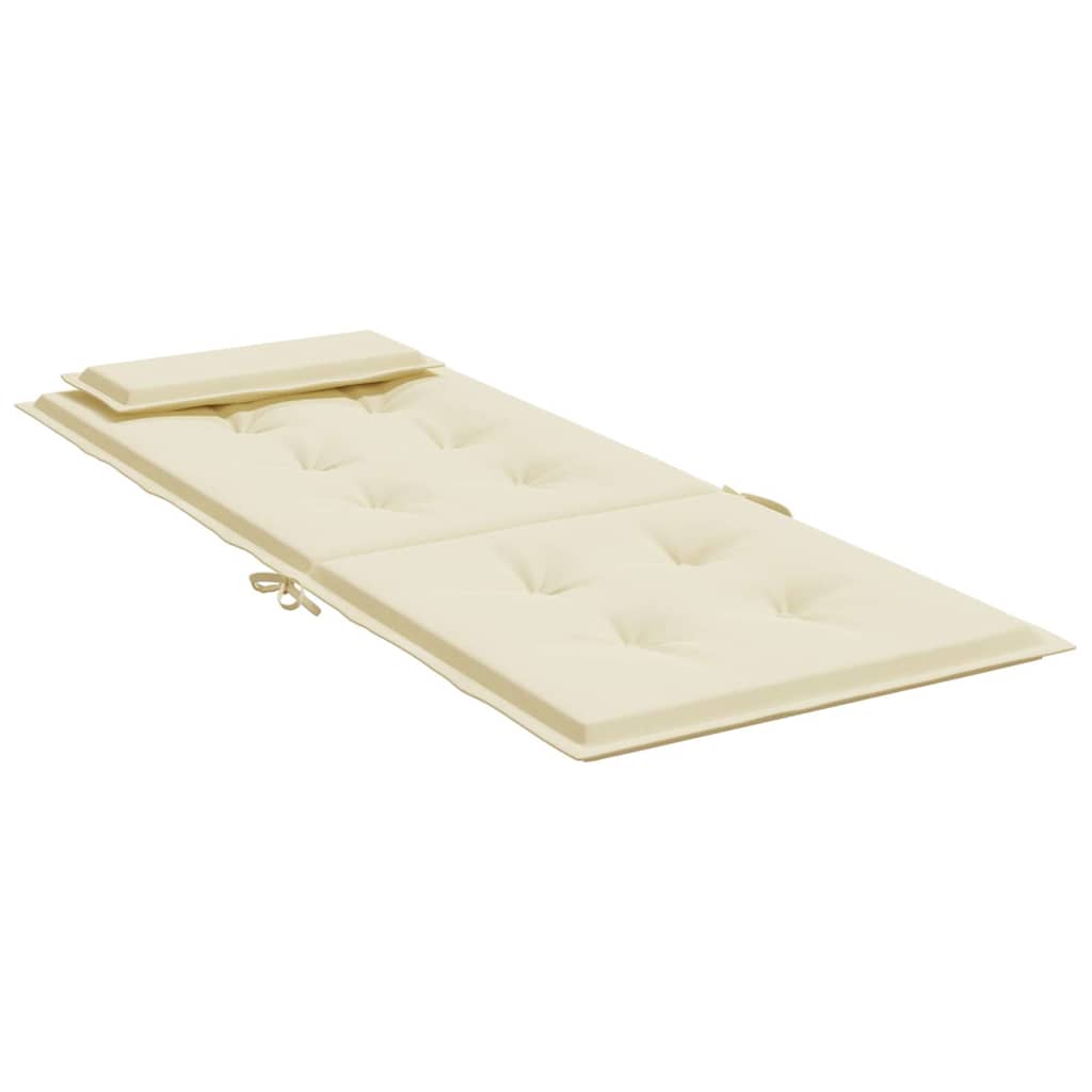 Cuscini per Sedia con Schienale Alto 6 pz Crema Tessuto Oxford