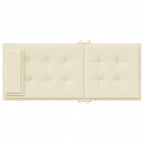 Cuscini per Sedia con Schienale Alto 6 pz Crema Tessuto Oxford