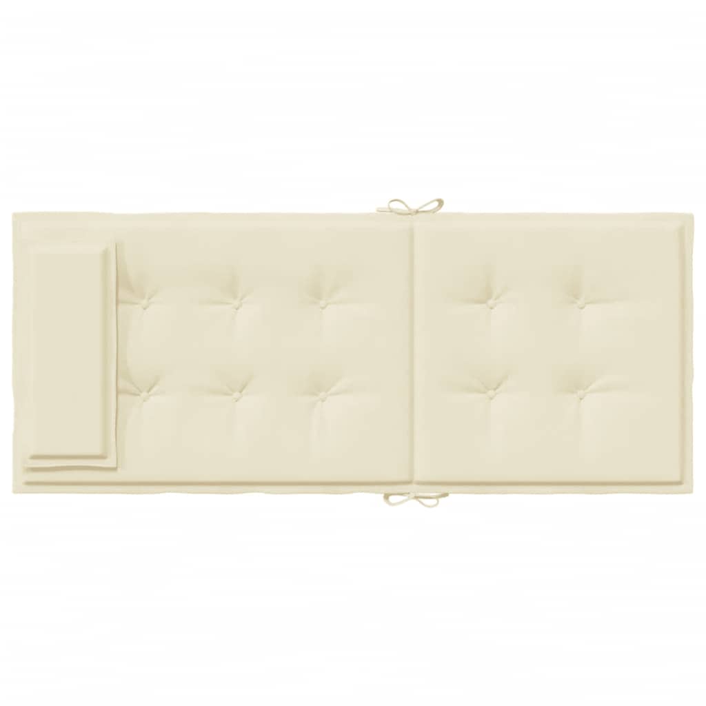 Cuscini per Sedia con Schienale Alto 6 pz Crema Tessuto Oxford