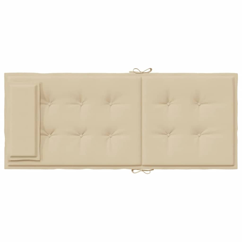 Cuscini per Sedia con Schienale Alto 4 pz Beige Tessuto Oxford