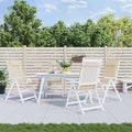 Cuscini per Sedia con Schienale Alto 4 pz Beige Tessuto Oxford