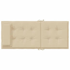 Cuscini per Sedia con Schienale Alto 6 pz Beige Tessuto Oxford
