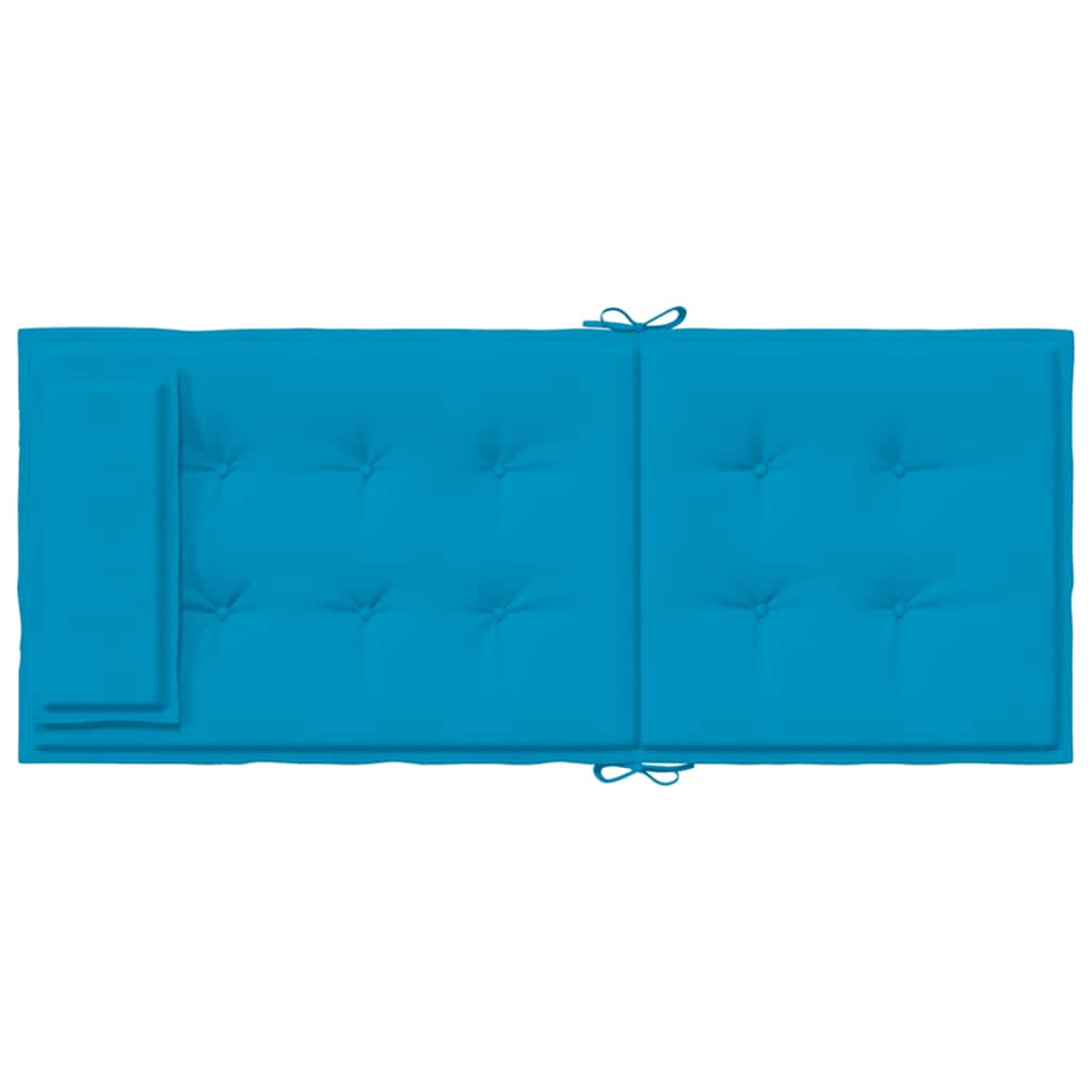 Cuscini Sedia con Schienale Alto 2 pz Blu Chiaro Tessuto Oxford