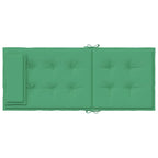 Cuscini per Sedia con Schienale Alto 2 pz Verde Tessuto Oxford