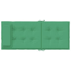 Cuscini per Sedia con Schienale Alto 4 pz Verde Tessuto Oxford
