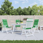 Cuscini per Sedia con Schienale Alto 4 pz Verde Tessuto Oxford