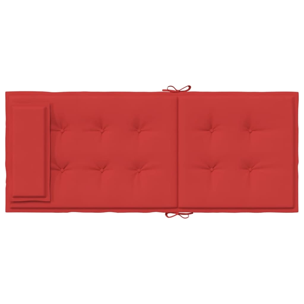 Cuscini per Sedia con Schienale Alto 2 pz Rosso Tessuto Oxford