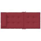 Cuscini Sedia con Schienale Alto 2 pz Rosso Vino Tessuto Oxford