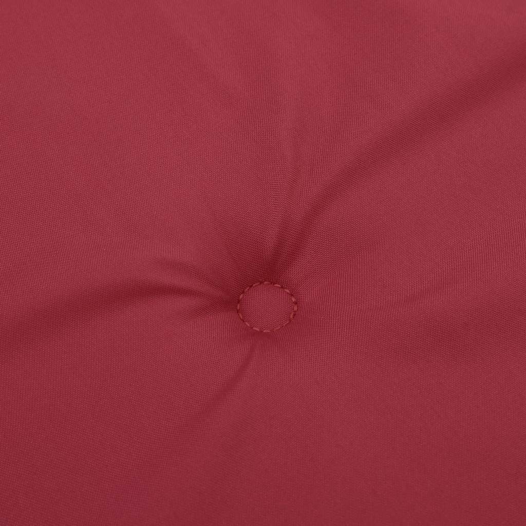 Cuscini Sedia con Schienale Alto 2 pz Rosso Vino Tessuto Oxford