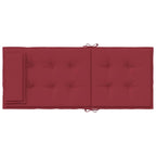 Cuscini Sedia con Schienale Alto 4 pz Rosso Vino Tessuto Oxford
