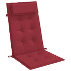 Cuscini Sedia con Schienale Alto 6 pz Rosso Vino Tessuto Oxford