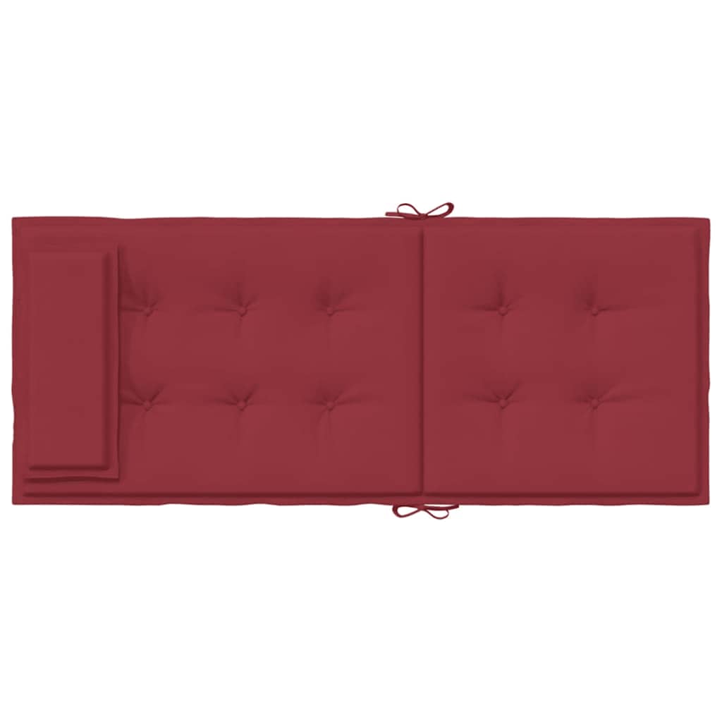 Cuscini Sedia con Schienale Alto 6 pz Rosso Vino Tessuto Oxford