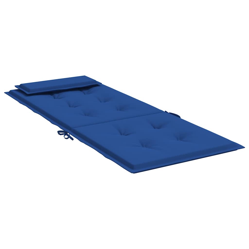 Cuscini Sedia con Schienale Alto 2 pz Blu Reale Tessuto Oxford