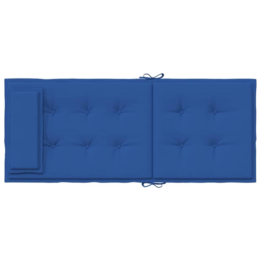 Cuscini Sedia con Schienale Alto 4 pz Blu Reale Tessuto Oxford