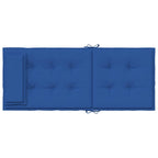 Cuscini Sedia con Schienale Alto 4 pz Blu Reale Tessuto Oxford