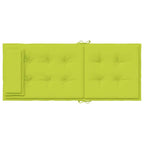 Cuscini Sedia Schienale Alto 4 pz Verde Chiaro Tessuto Oxford