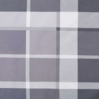 Cuscini Sedia Schienale Alto 2pz a Quadri Grigio Tessuto Oxford
