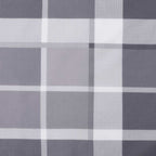 Cuscini Sedia Schienale Alto 4pz a Quadri Grigio Tessuto Oxford