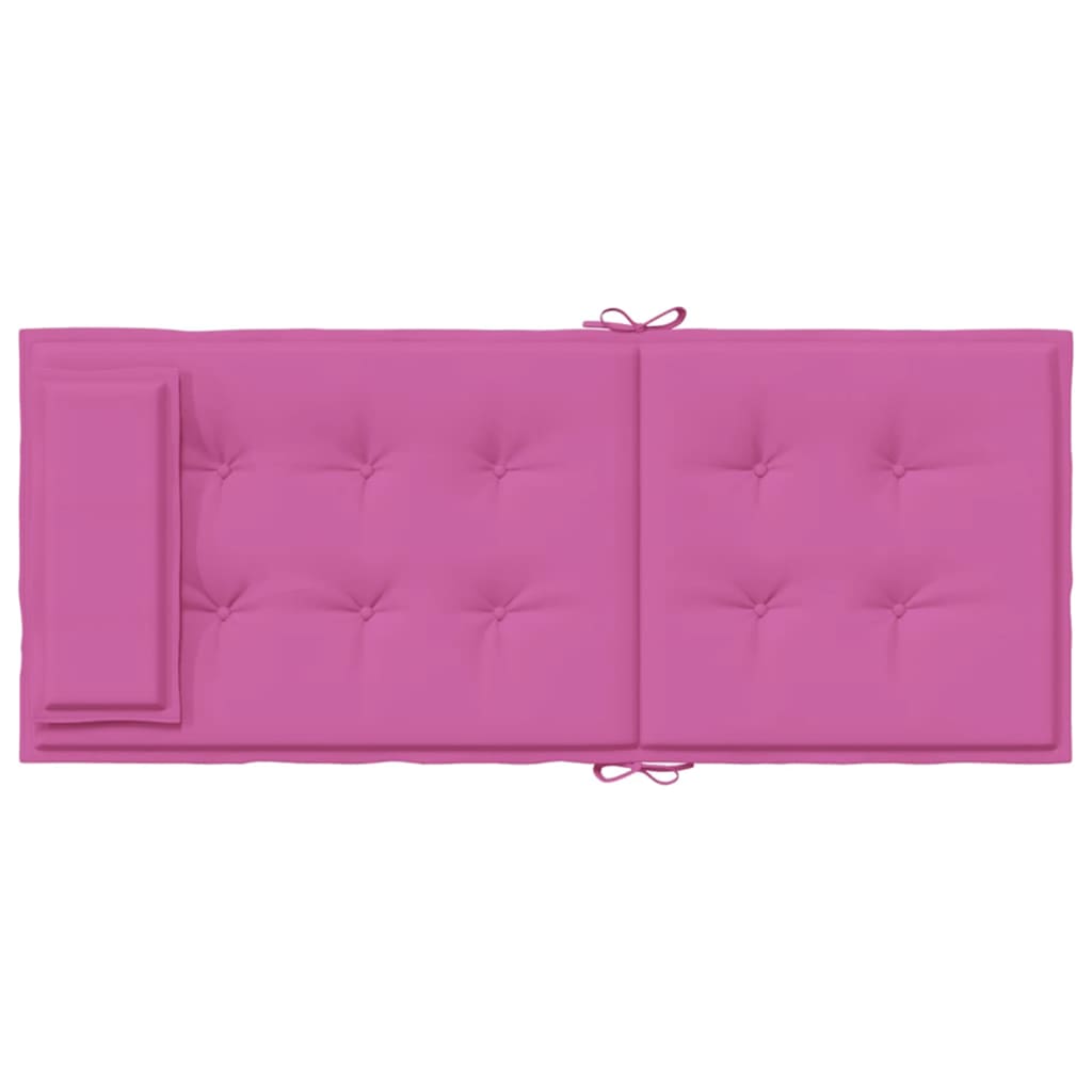 Cuscini per Sedia con Schienale Alto 4pz Rosa in Tessuto Oxford