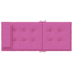 Cuscini per Sedia con Schienale Alto 4pz Rosa in Tessuto Oxford