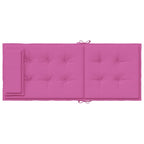 Cuscini per Sedia con Schienale Alto 6pz Rosa in Tessuto Oxford