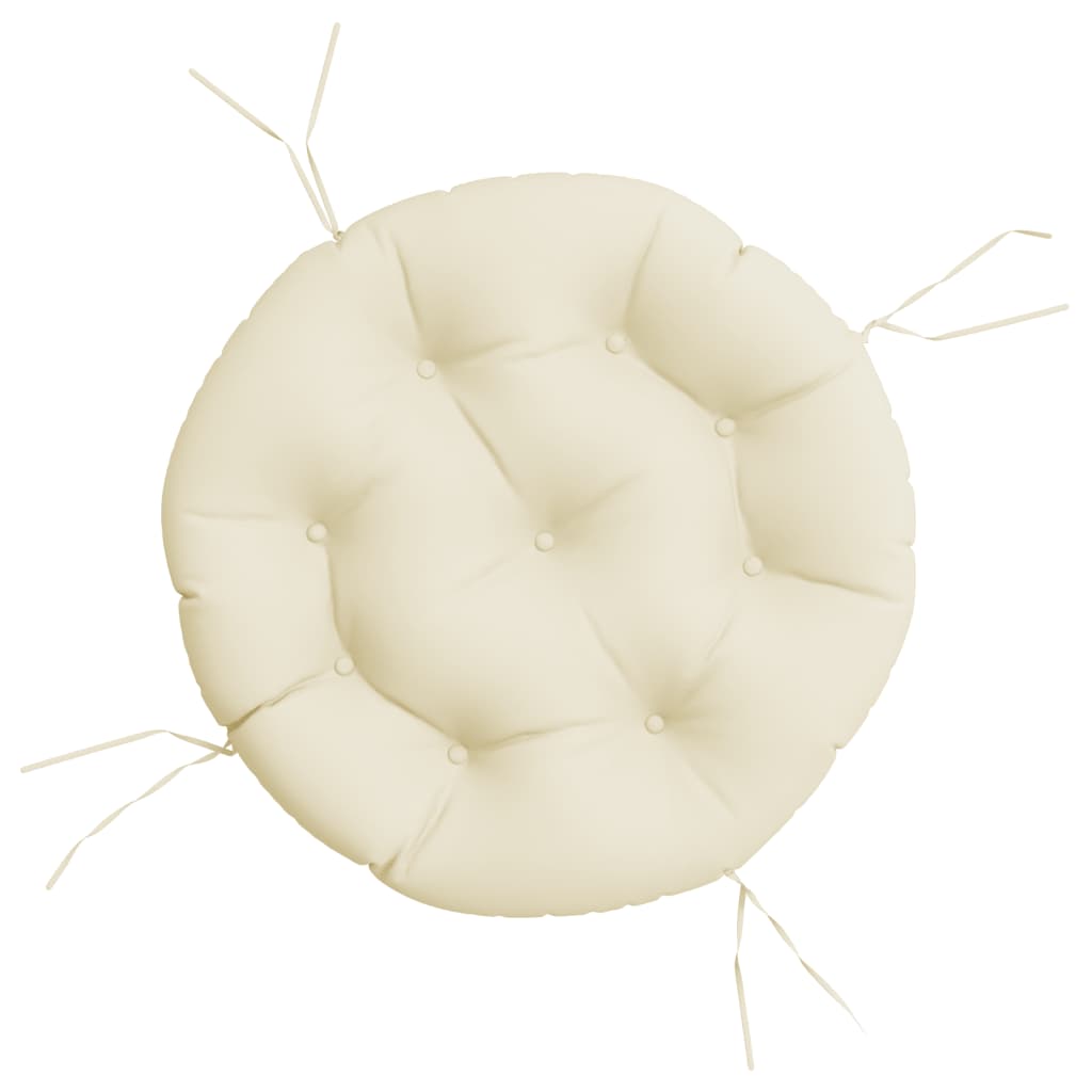 Cuscino Rotondo Crema Ø 60x11 cm in Tessuto Oxford