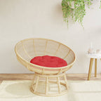 Cuscino Rotondo Rosso Ø 60x11 cm in Tessuto Oxford