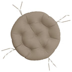 Cuscino Rotondo Tortora Ø 60x11 cm in Tessuto Oxford