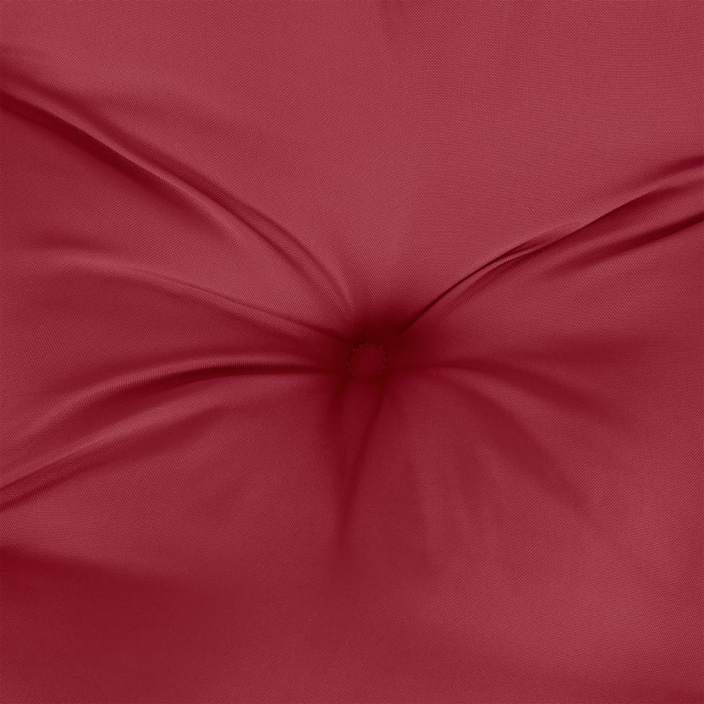 Cuscino Rotondo Rosso Vino Ø 60x11 cm in Tessuto Oxford